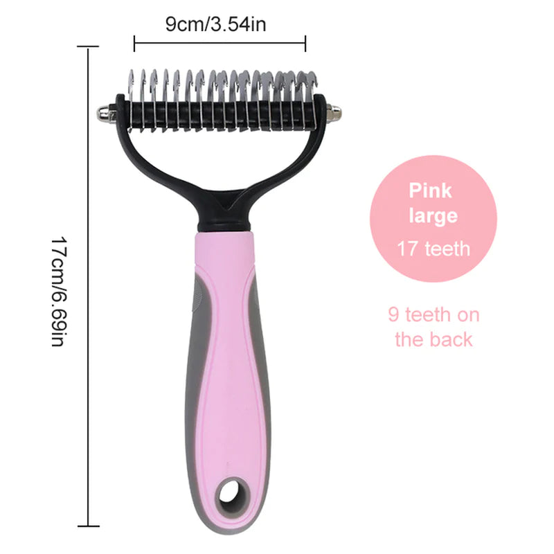 Ultimate Dog & Cat Grooming Brush - Effortlessly Remove Matted Hair for All Coat Types!