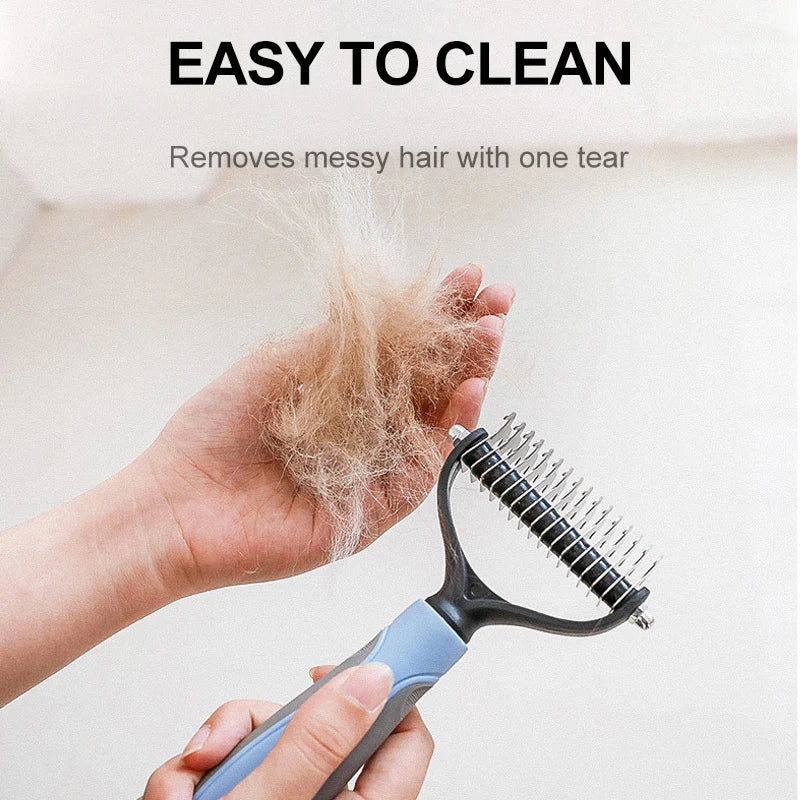 Ultimate Dog & Cat Grooming Brush - Effortlessly Remove Matted Hair for All Coat Types!