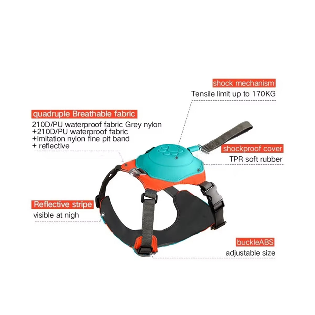 Ultimate 2-In-1 No Pull Dog Harness with Retractable Leash - Adjustable, Breathable, and Safe for Your Pup!