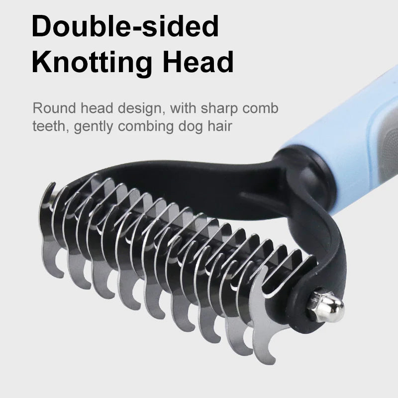 Ultimate Dog & Cat Grooming Brush - Effortlessly Remove Matted Hair for All Coat Types!