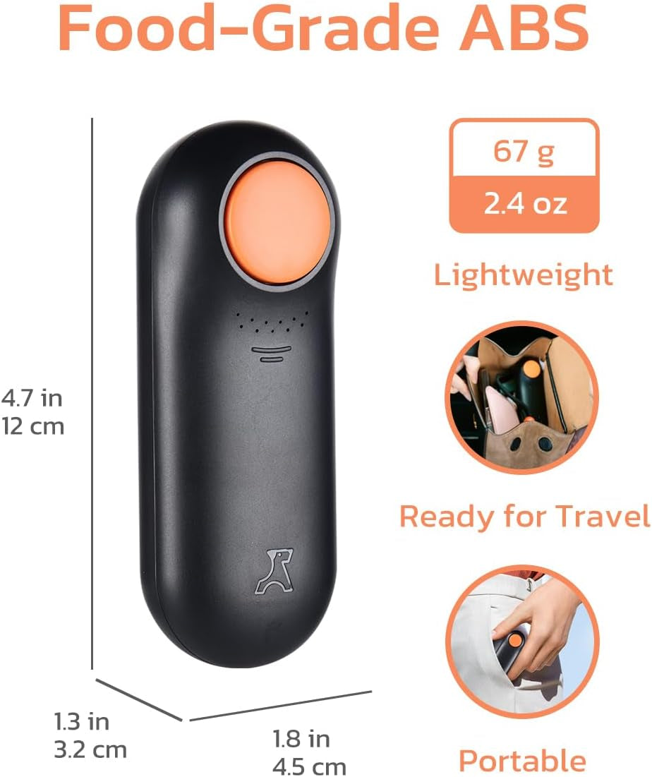 2-in-1 Clicker Dog Trainer and Treat Pouch - Durable, Lightweight, Easy to Clean Dog Training Essential in Black