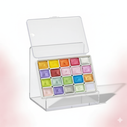 20 Color Pearl Watercolor Pigment, Solid Packaging for Traditional Chinese Painting, Tangka Calligraphy, Color Painting (Copy)