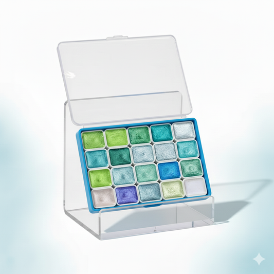 20 Color Pearl Watercolor Pigment, Solid Packaging for Traditional Chinese Painting, Tangka Calligraphy, Color Painting