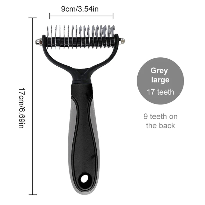 Ultimate Dog & Cat Grooming Brush - Effortlessly Remove Matted Hair for All Coat Types!