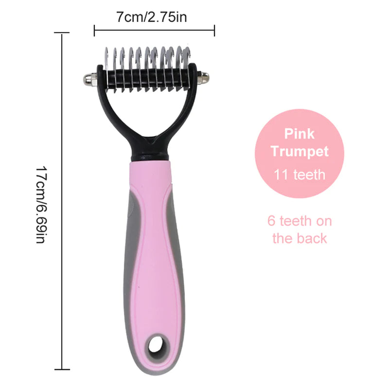 Ultimate Dog & Cat Grooming Brush - Effortlessly Remove Matted Hair for All Coat Types!